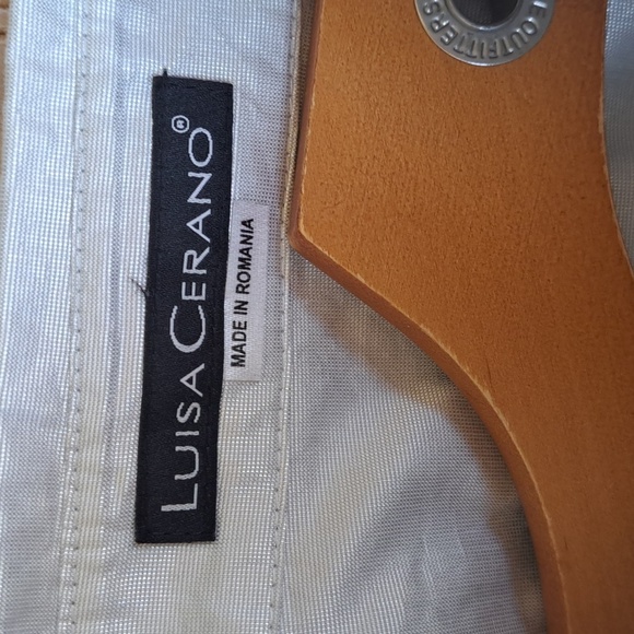 Luisa Cerano Silver Metallic Dressy Long Sleeve Utility Button Down Tunic Blouse - Picture 4 of 13